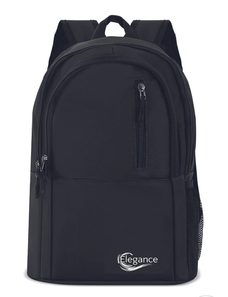 Elegance Unisex Geniş Hacimli Çok Gözlü Su Geçirmez Lise Ortaokul İlkokul Okul Çantası SİYAH - 3