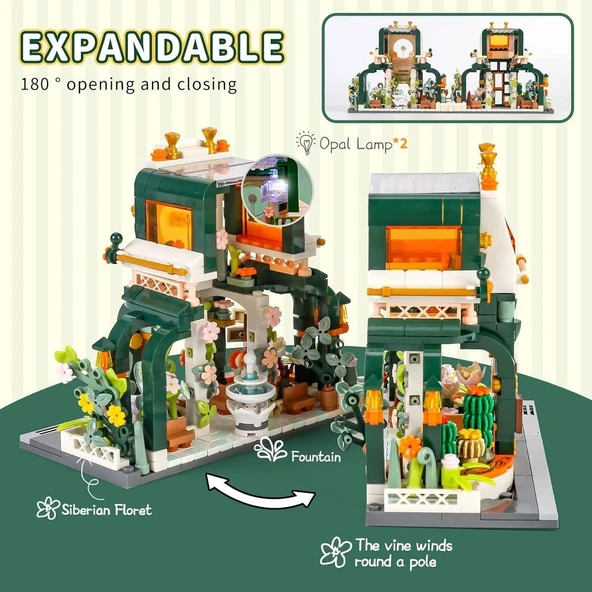 JK2362 LOZ Botanik Bahçe Blok Seti - Vagon life - 3