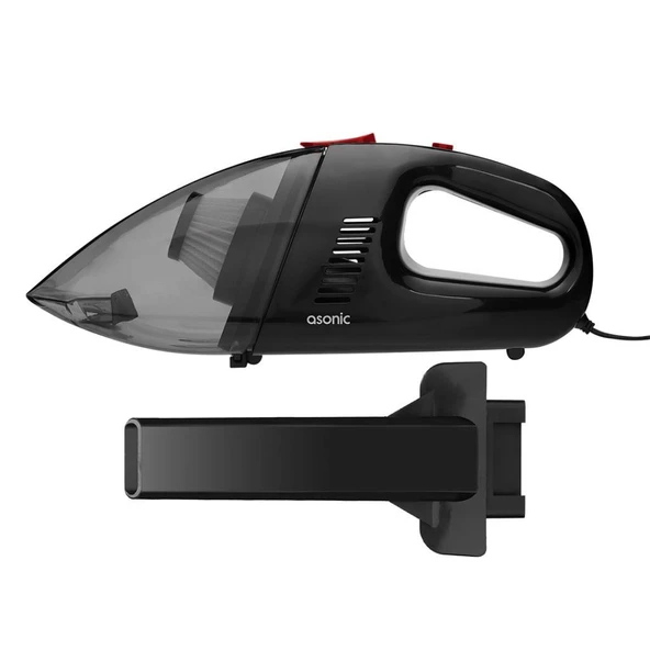 ASONIC S2024 SİYAH 80W 2000PA EMİŞ ISLAK VE KURU FUL BAKIR ARAÇ İÇİ EL SÜPÜRGESİ - 2