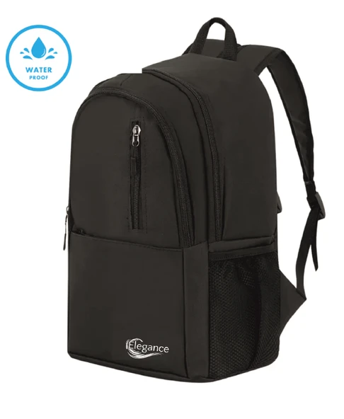 Elegance Unisex Geniş Hacimli Çok Gözlü Su Geçirmez Lise Ortaokul İlkokul Okul Çantası SİYAH - 2
