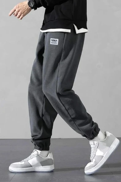 STORE Erkek Polar Kumaş Oversize Erkek Eşofman altı - 2