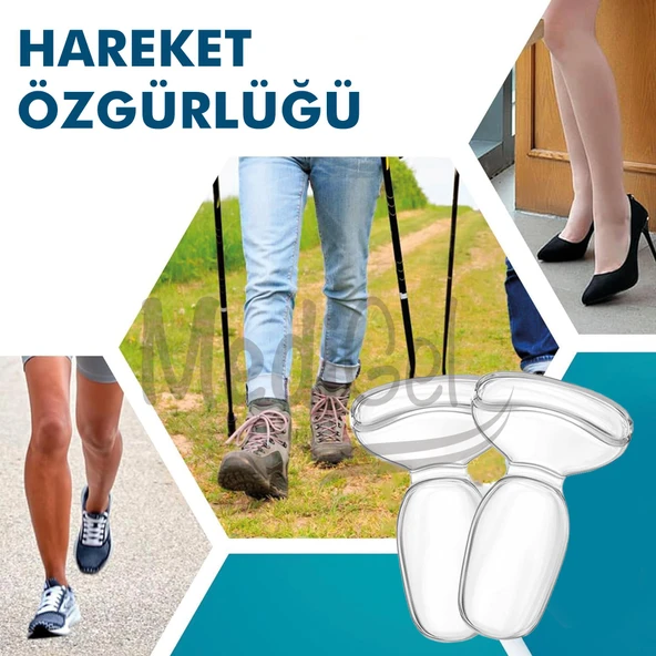MG11 - Topuk Ve Ökçe Koruma | Ayakkabı Vurma Önleyici, Numara Daraltma, Yastıklama, Yapışkanlı Jel - 5