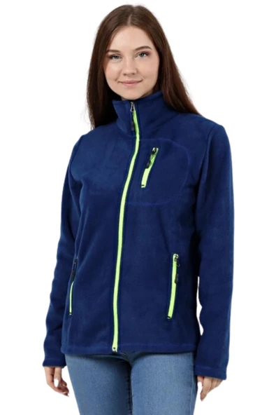 Store Kadın Polar Tam Fermuarlı Outdoor 3 Cepli Spor Polar Ceket KDN-PLR17 - 9