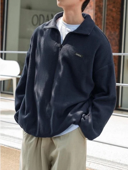 Erkek Polar Oversize Sweatshirt Polar Sweatshirt - 12