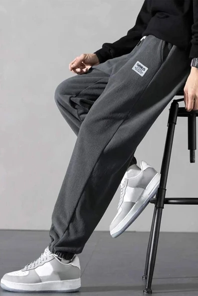 STORE Erkek Polar Kumaş Oversize Erkek Eşofman altı - 3