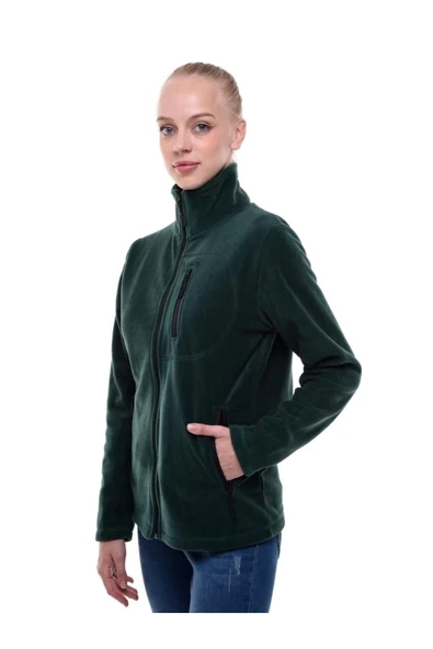 Store Kadın Polar Tam Fermuarlı Outdoor 3 Cepli Spor Polar Ceket KDN-PLR17 - 2