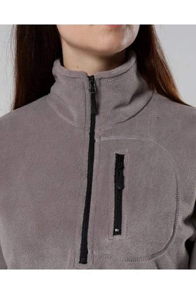 Store Kadın Polar Yarım Fermuarlı Outdoor Cepli Spor Polar - 4