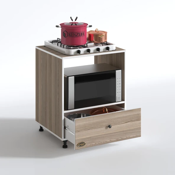 Kenzlife ocak dolabı nevresel crd 85*70*60 XLARGE çekmeceli hazır mutfak klasik setüstü ocak için sabit tabla - Resim 2