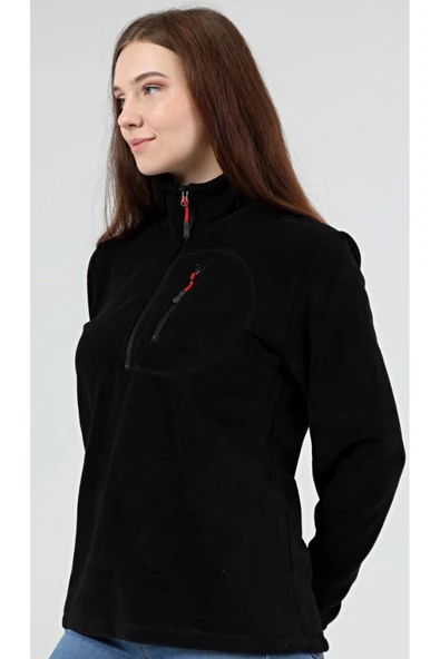 Store Kadın Polar Yarım Fermuarlı Outdoor Cepli Spor Polar - 8