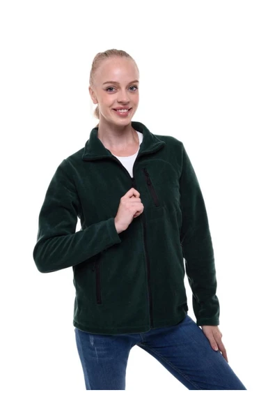 Store Kadın Polar Tam Fermuarlı Outdoor 3 Cepli Spor Polar Ceket KDN-PLR17 - 3