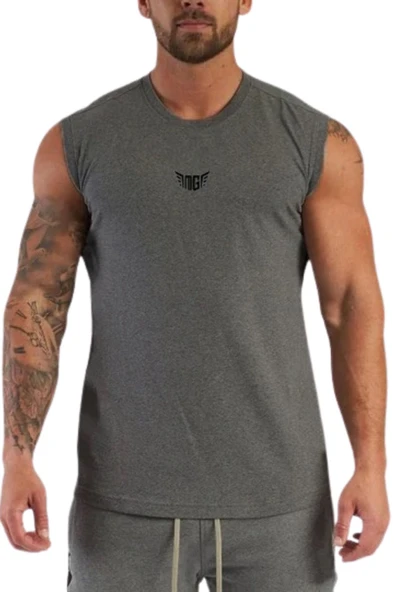 Erkek Nem Emici Hızlı Kuruma Atletik Teknik Performans Sporcu Sıfır Kol T-shirt MG-ATLET - 2