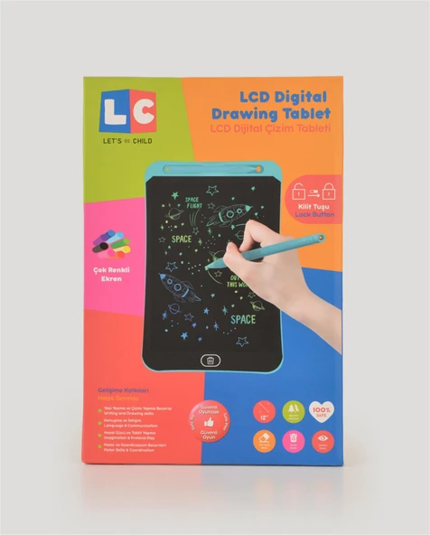 LCD Kırmızı Dijital Çizim Tableti Renkli 12 İnç - 6