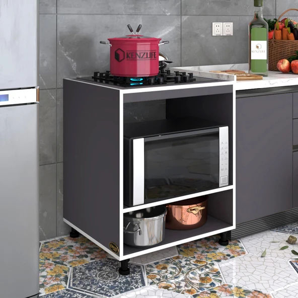Kenzlife ocak dolabı gülpembe gri 85*70*60 XLARGE hazır mutfak ankastre gömme ocak için