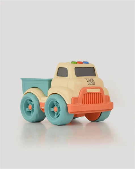Bej Sesli ve Işıklı Minik Pikap - 4