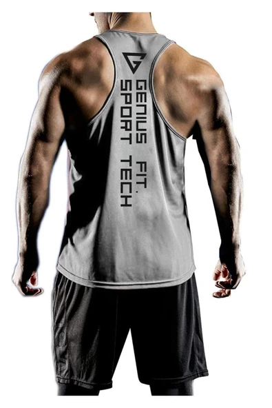 Erkek Dry Fit Y-back Gym Fitness Sporcu Atleti Genıus-fıt - 3