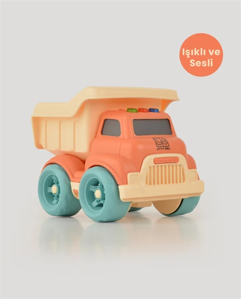 Somon Sesli ve Işıklı Minik Kamyon ürün görseli