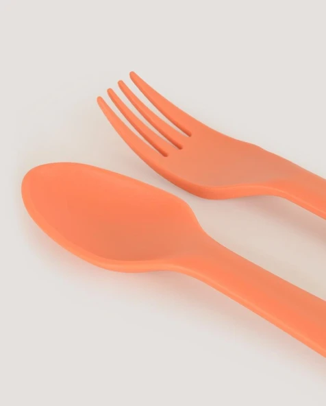 Kaşık & Çatal Seti Peach - Resim 3