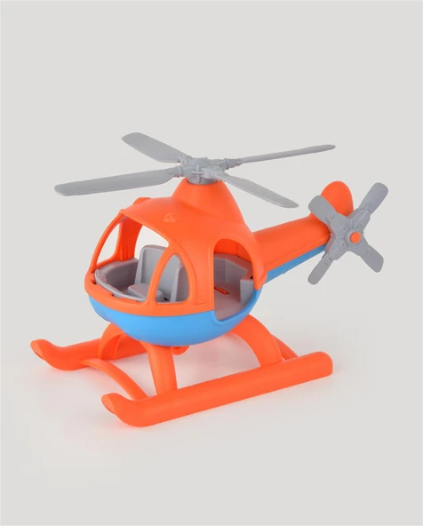 Büyük Helikopter Turuncu-Mavi - Resim 4