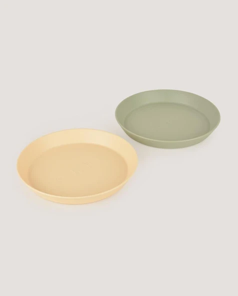 2'li Yuvarlak Tabak Sage Green-Vanillia - 3