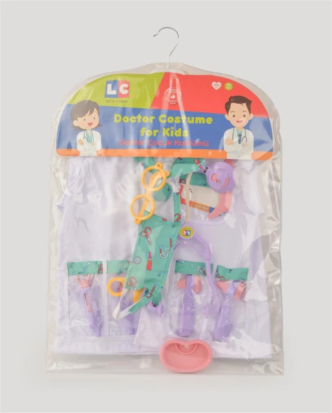 Lila Doktor Seti ve Çocuk Kostümü - Resim 8