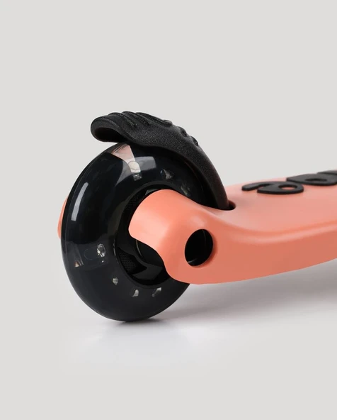 Let's Ride Two Işıklı Katlanabilir 3 Tekerlekli Scooter Somon - Resim 7