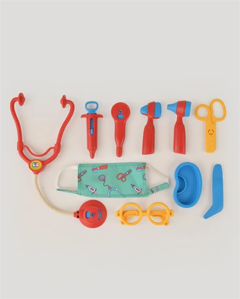 Kırmızı Doktor Seti ve Çocuk Kostümü - Resim 2