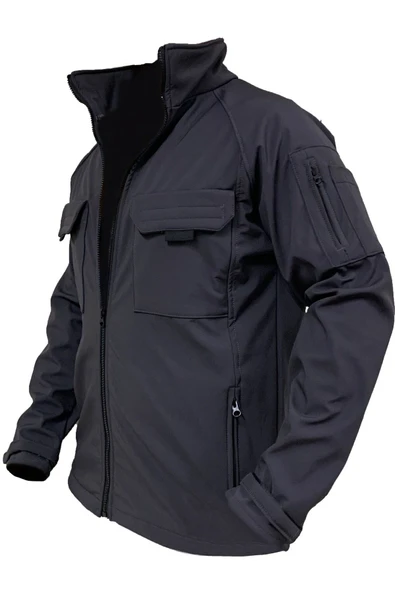 Store Erkek Softshell Spor Mont Içi Polarlı Su Ve Rüzgar Geçirmez Cepli Outdoor Combat Mont - 7
