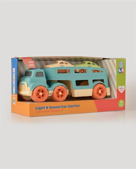 Turkuaz Sesli ve Işıklı Taşıyıcı Tır - Resim 9