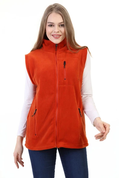Store Kadın Polar Yelek Tam Fermuarlı Outdoor Spor Yelek 3cepli - 11