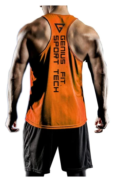 Erkek Dry Fit Y-back Gym Fitness Sporcu Atleti Genıus-fıt - 6