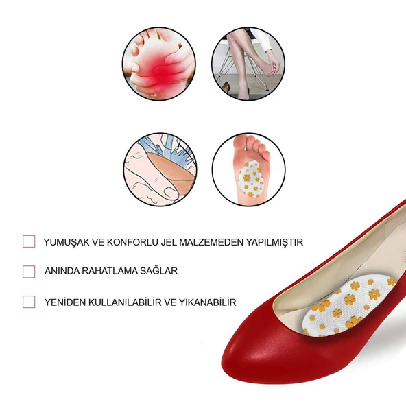 MG13 - Anti-slip | Ayakkabı Daraltma, Topuklu Ayakkabı Kayma Önleyici, Yapışkanlı Jel Ped - 4