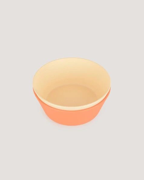 Yuvarlak Bebek Mama Tabağı 2'li Set Peach - Vanillia