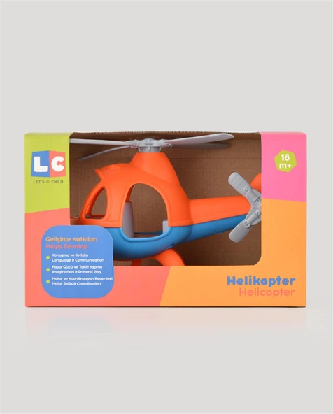 Büyük Helikopter Turuncu-Mavi - Resim 9