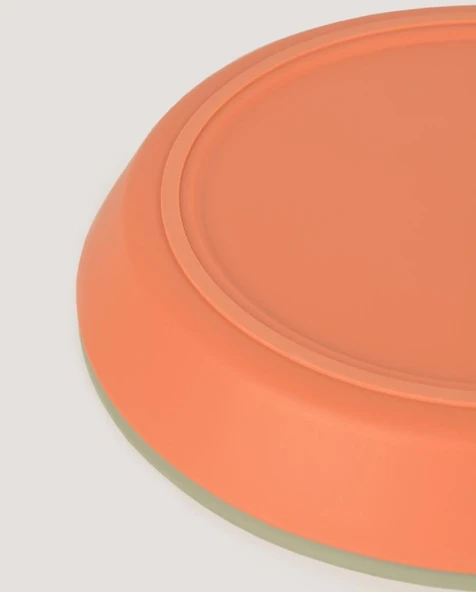 2'li Yuvarlak Tabak Sage Green-Peach - 4