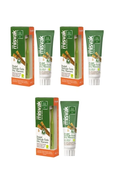 Eyüp Sabri Tuncer Doğal Misvak Özlü 75 ml Diş Macunu x 3 Adet ürün görseli