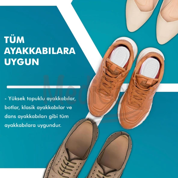 MG12 - Topuklu Ayakkabı Ve Babet Yapışkanlı Jel Iç Tabanlık | Yumuşak, Kayma Önleyici Yastıklama - 6