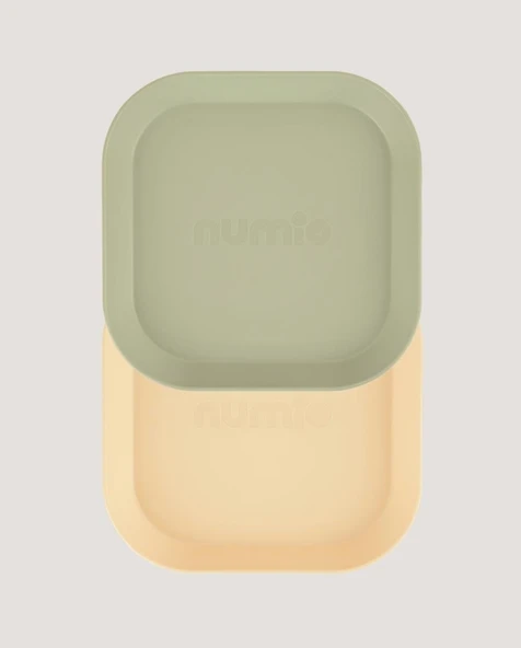 Kare Bebek Mama Tabağı 2'li  Sage Green - Vanillia - 8