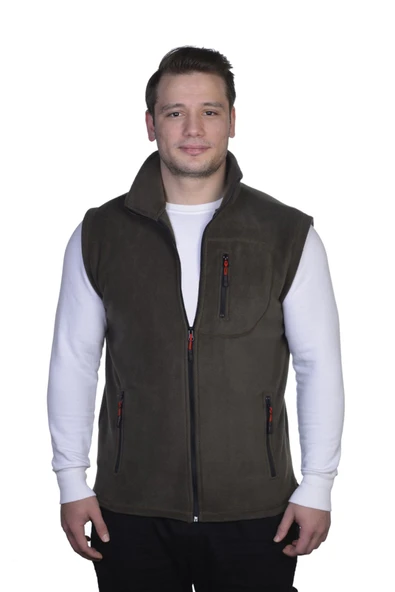 Store Erkek Polar Yelek Tam Femuarlı Outdoor Spor Yelek 3 Cepli 8 Renk - 12
