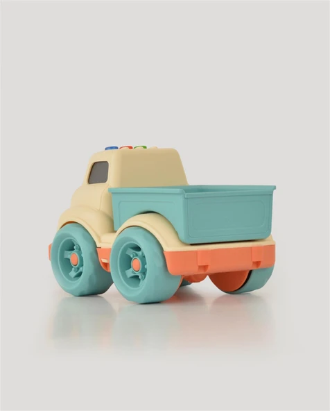 Bej Sesli ve Işıklı Minik Pikap - 5