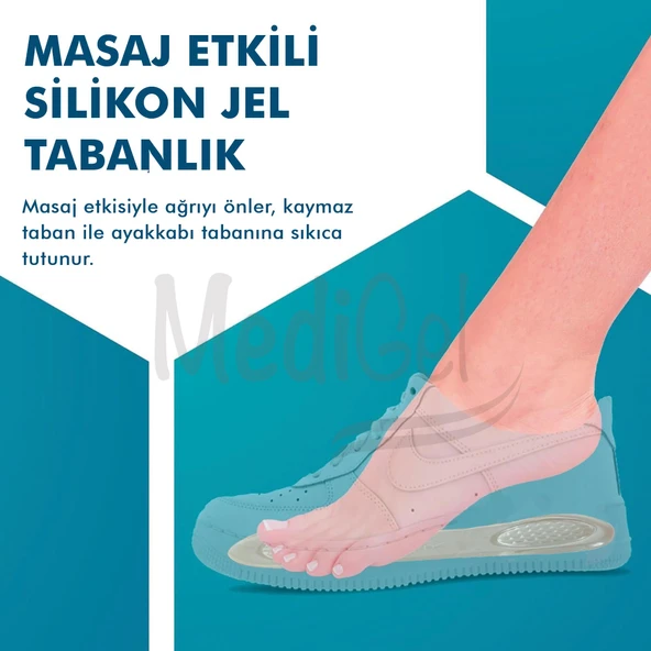 MG12 - Topuklu Ayakkabı Ve Babet Yapışkanlı Jel Iç Tabanlık | Yumuşak, Kayma Önleyici Yastıklama - 3