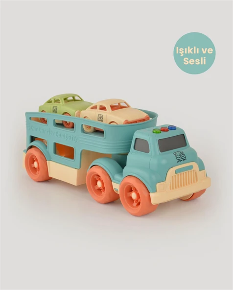 Turkuaz Sesli ve Işıklı Taşıyıcı Tır ürün görseli