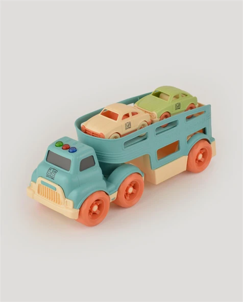 Turkuaz Sesli ve Işıklı Taşıyıcı Tır - Resim 8