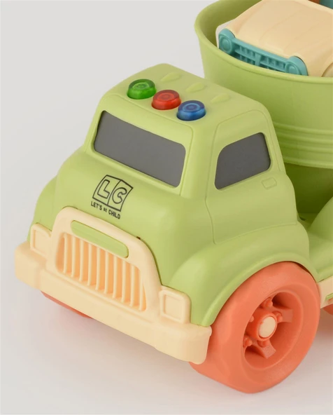 Yeşil Sesli ve Işıklı Taşıyıcı Tır - Resim 4