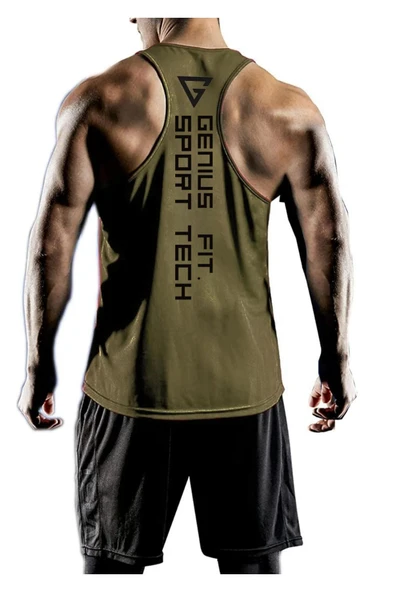 Erkek Dry Fit Y-back Gym Fitness Sporcu Atleti Genıus-fıt - 5