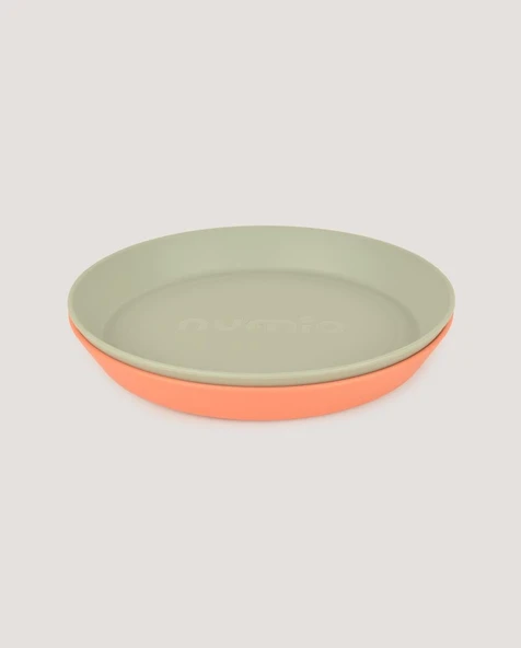 2'li Yuvarlak Tabak Sage Green-Peach - 2