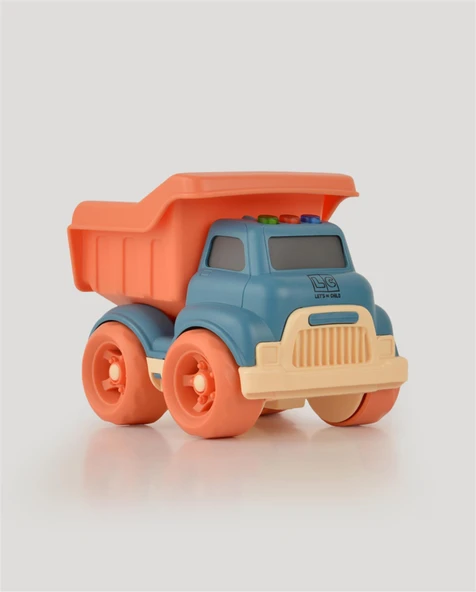 Turkuaz Sesli ve Işıklı Minik Kamyon - Resim 5