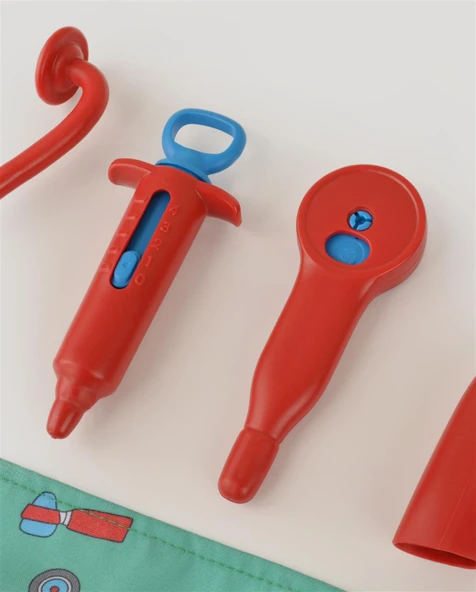 Kırmızı Doktor Seti ve Çocuk Kostümü - Resim 3