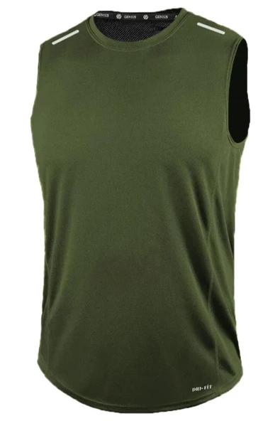 Erkek Nem Emici Hızlı Kuruma Atletik Teknik Performans Sporcu Sıfır Kol T-shirt DRIFIT-SIFIRKOL - 6