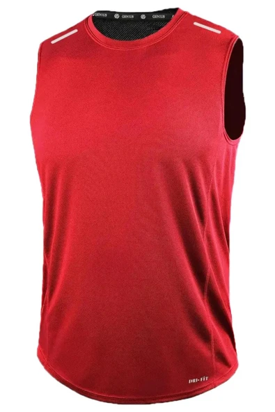 Erkek Nem Emici Hızlı Kuruma Atletik Teknik Performans Sporcu Sıfır Kol T-shirt DRIFIT-SIFIRKOL - 8
