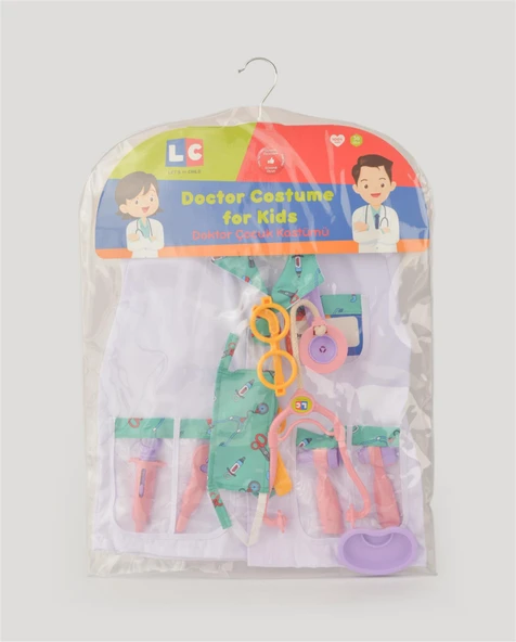 Pembe Doktor Seti ve Çocuk Kostümü - Resim 8
